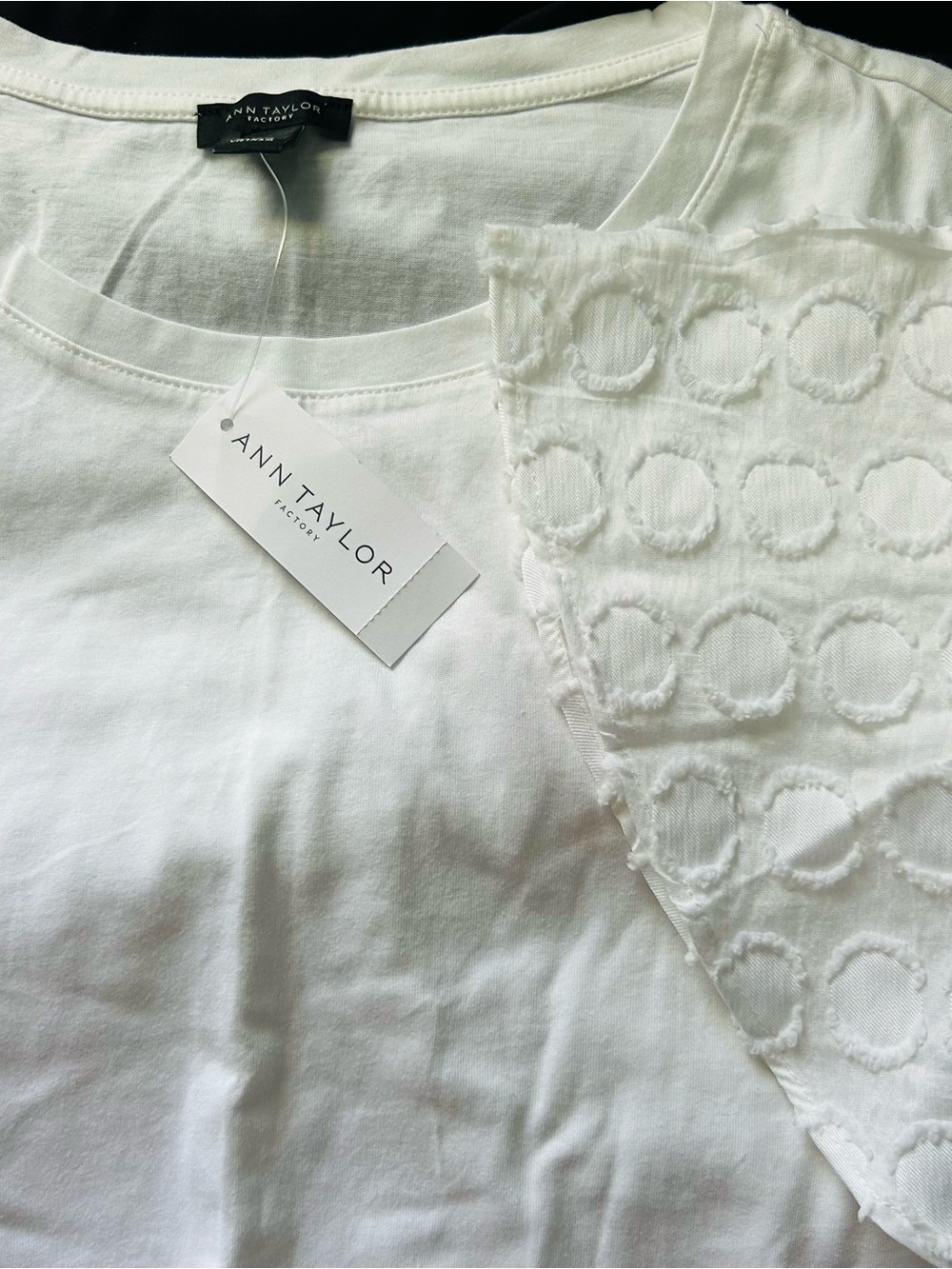Ann Taylor White Short Sleeve Women's Top SZ M